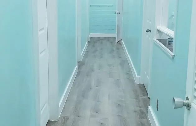 Clinic room with medical furniture